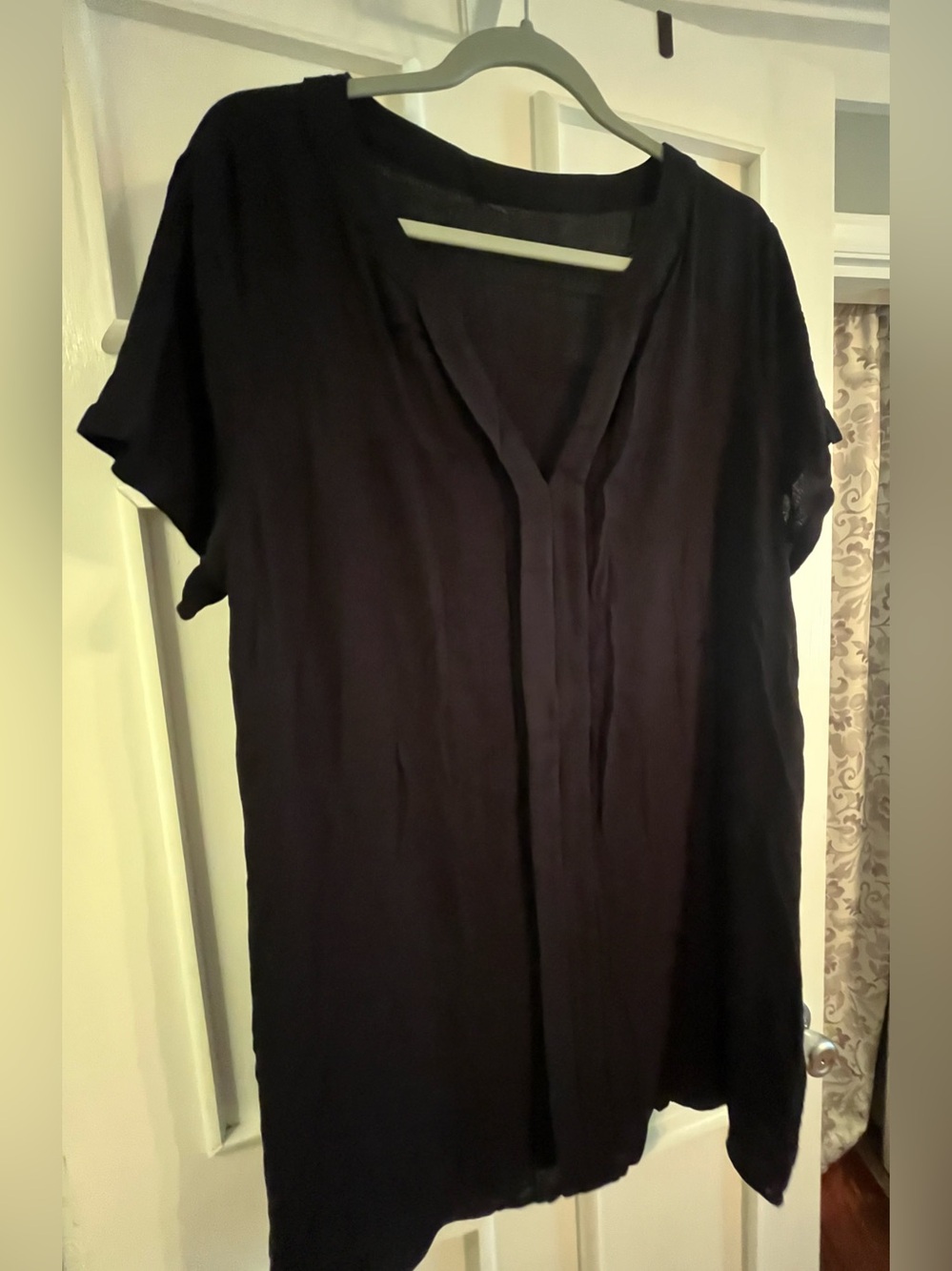 Cupshe Black V-Neck Short Sleeve Swim Coverup - Picture 3 of 10